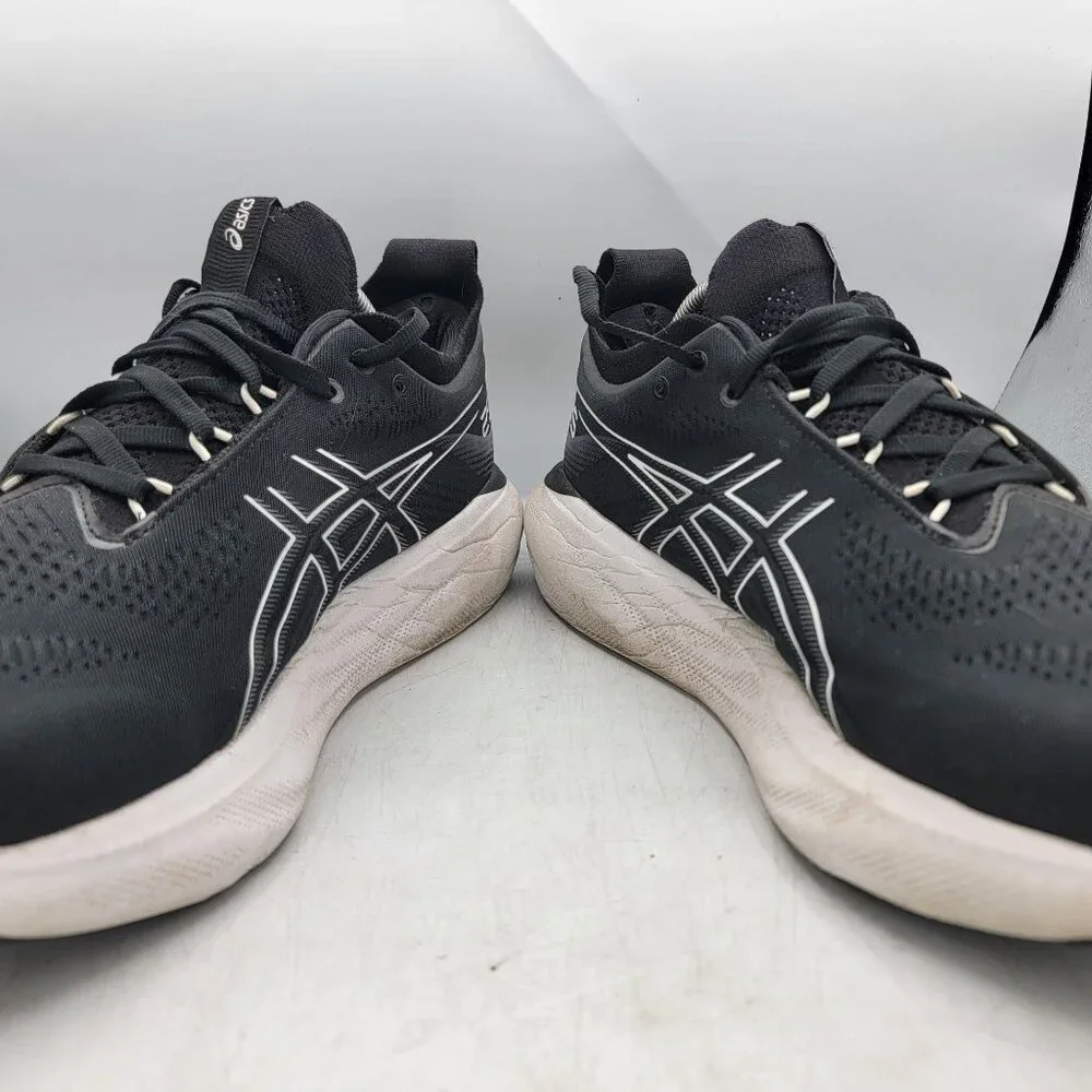 Asics Gel Nimbus 25 Mens Size 11 Running Shoes Black White Athletic Outdoors